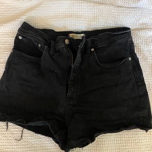 Madewell High Rise Denim Shorts in Lunar Wash
